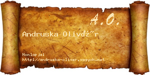 Andruska Olivér névjegykártya