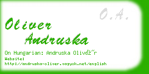 oliver andruska business card